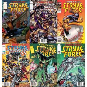 Codename: Stryke Force #1-6 Newsstand Covers (1994-1995) Image Comics